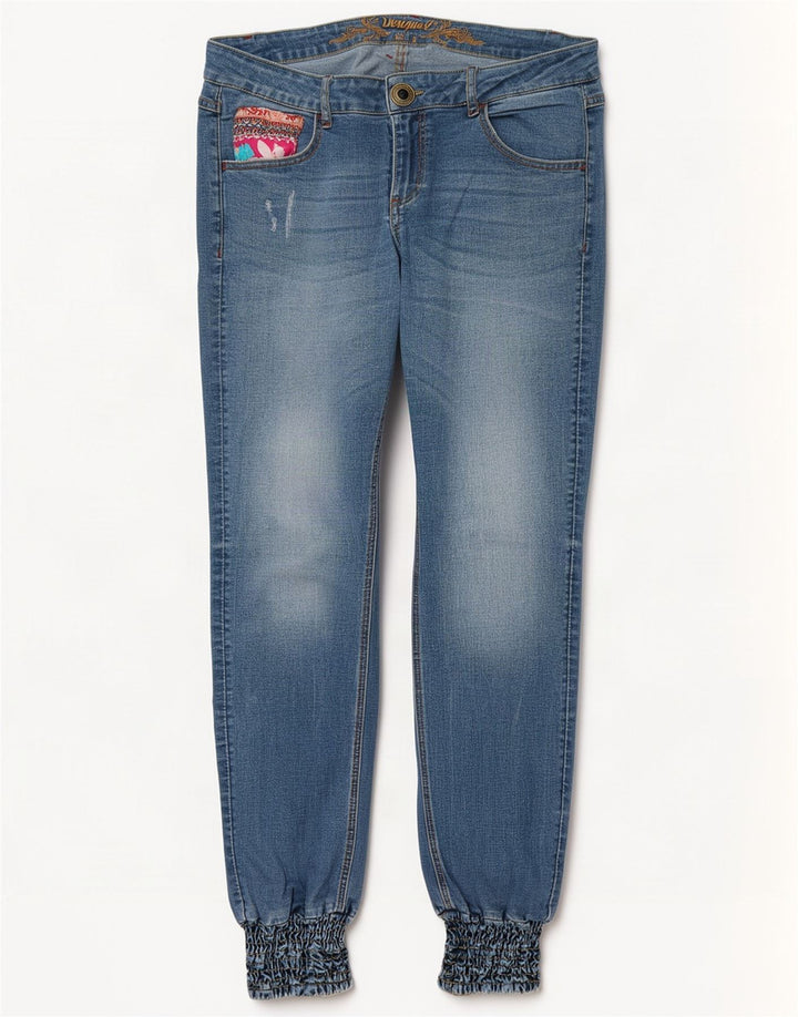 Desigual Womens Distressed Joggers Slim Jeans W32 L31 Blå