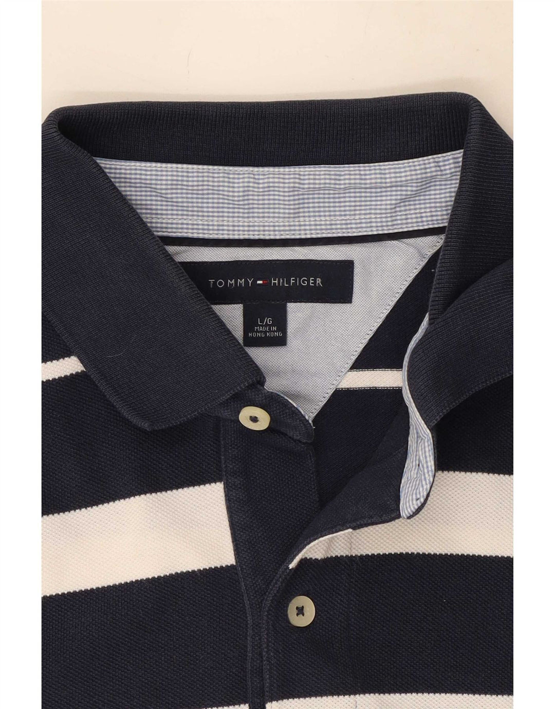Tommy Hilfiger Herre poloshirt Stor marineblå stribet
