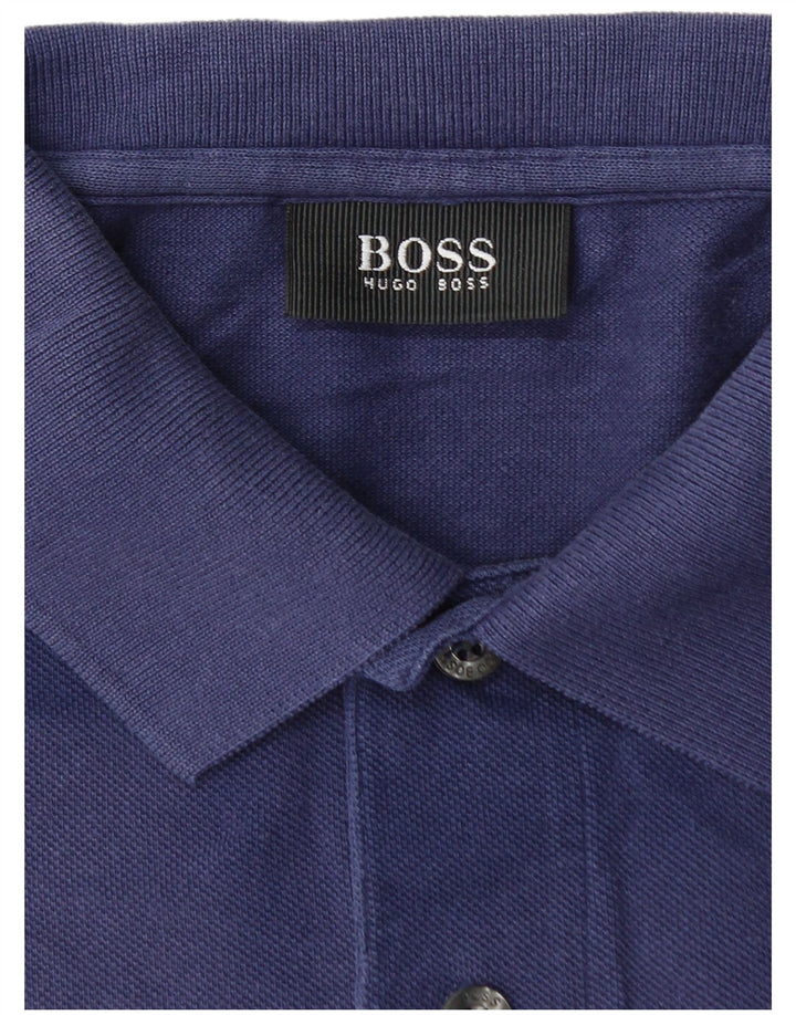 HUGO BOSS Poloskjorte til mænd 3XL Navyblå bomuld
