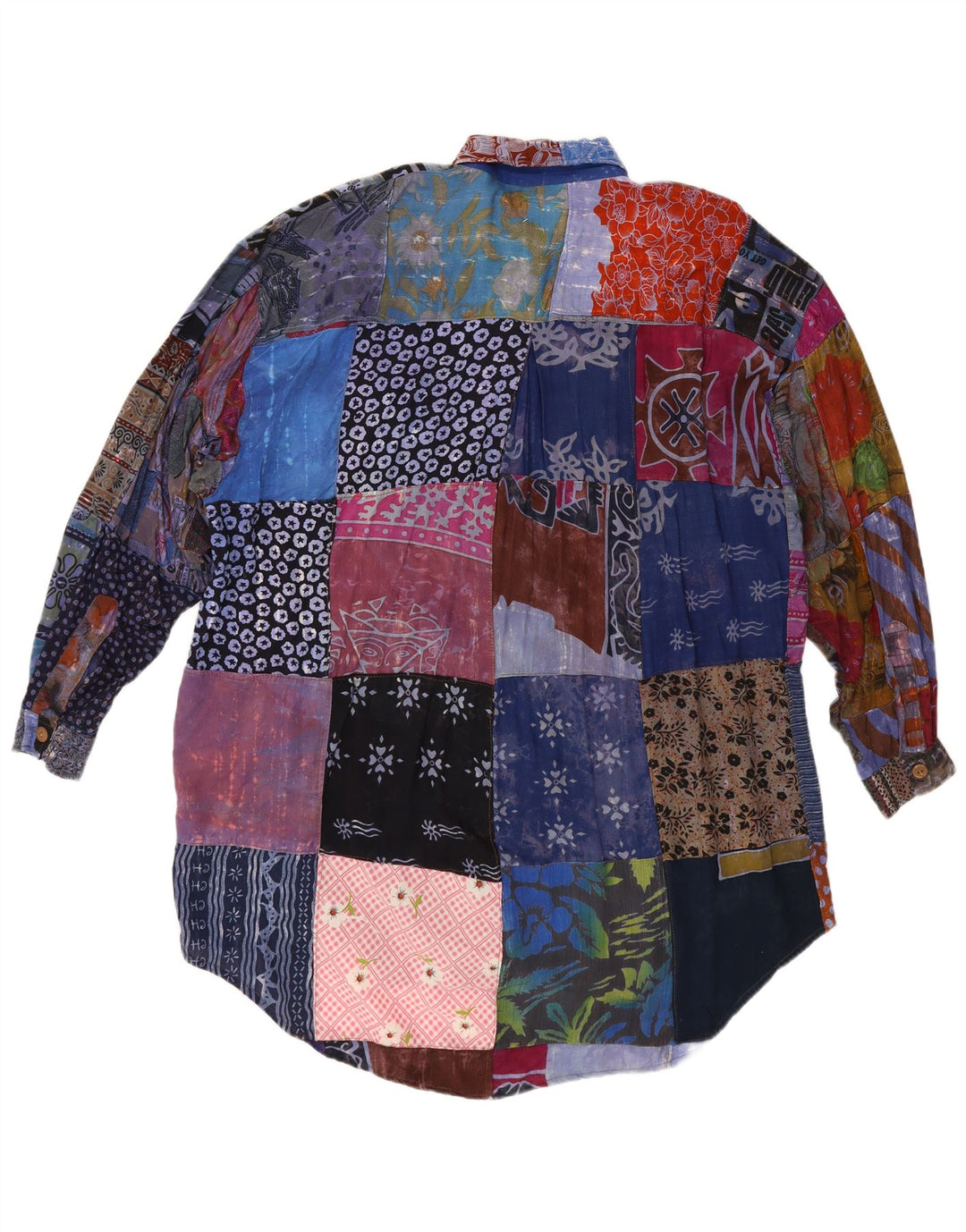 We Be Bop Kvinder Oversized Skjortekjole UK 18 XL Flerfarvet Patchwork