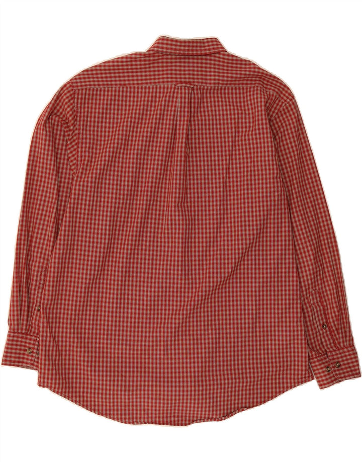 IZOD Mens Shirt Large Red Check Cotton Vintage Izod and Second-Hand Izod from Messina Hembry 