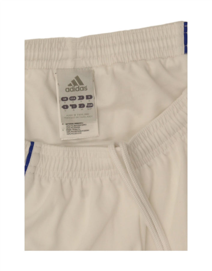 Adidas Herre Climalite Sportshorts Small White Colourblock Polyester