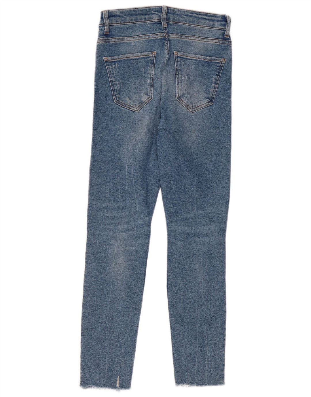 ZARA Womens Distressed Skinny Jeans EU 36 Small W26 L27 Blue