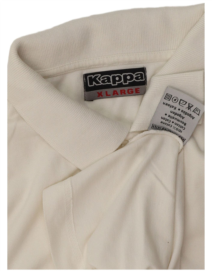 Kappa herre poloshirt XL hvid bomuld