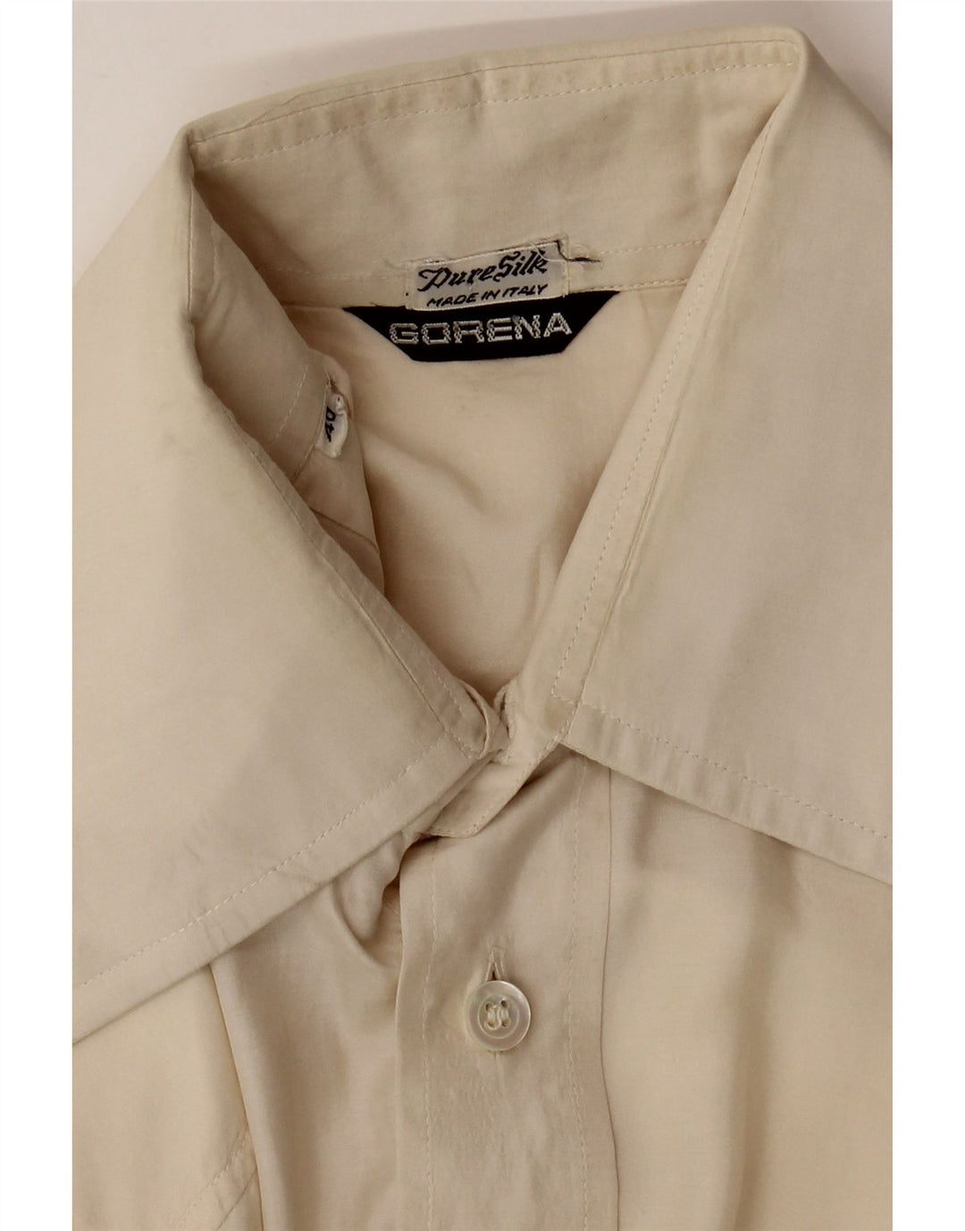 GORENA Herreskjorte str. 40 Medium Beige Silke