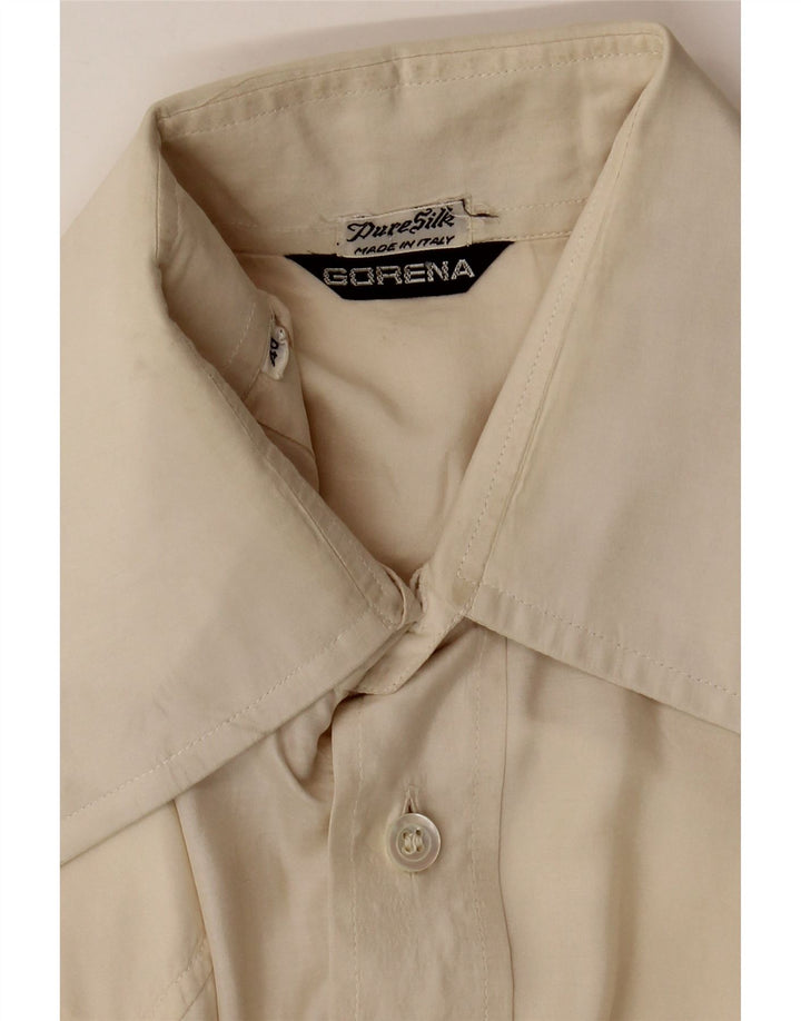 GORENA Herreskjorte str. 40 Medium Beige Silke