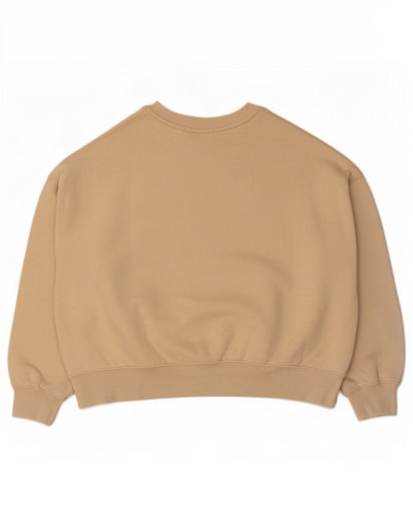 Jordan Girls Oversized Crop Sweatshirt Jumper 12-13 Years Large Beige