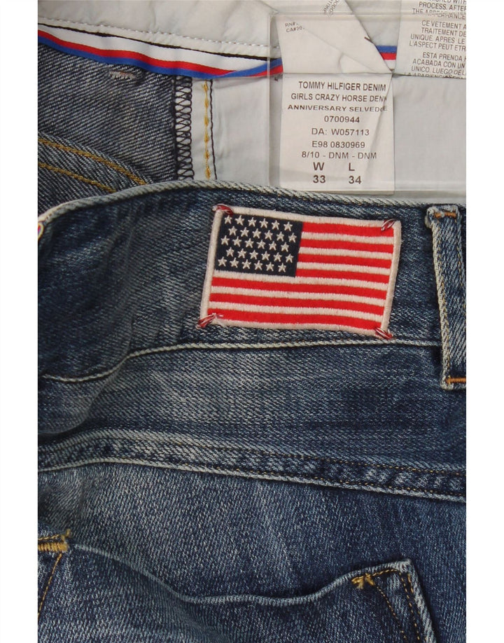 Tommy Hilfiger Lige Jeans til kvinder W33 L29 Blå Bomuld