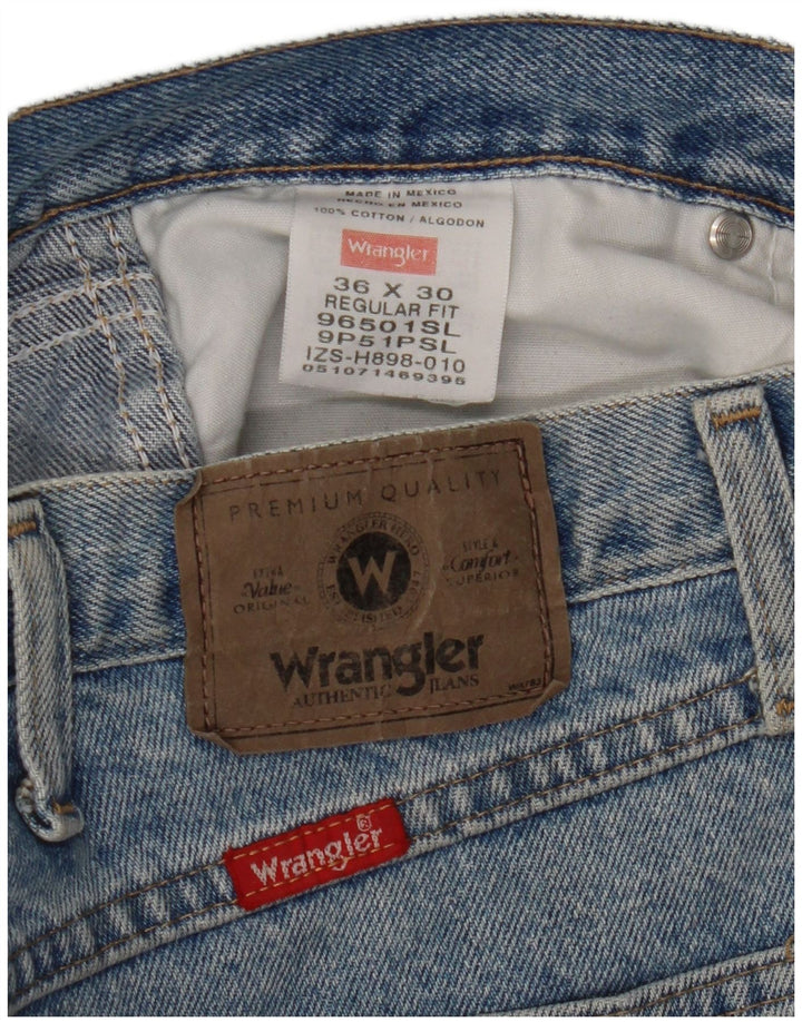 Wrangler Straight Jeans til mænd W36 L30 blå bomuld