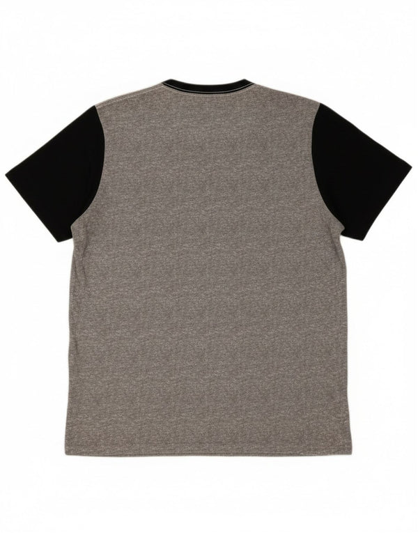 Hollister Herre T-Shirt Top Stor Grå Colourblock Bomuld