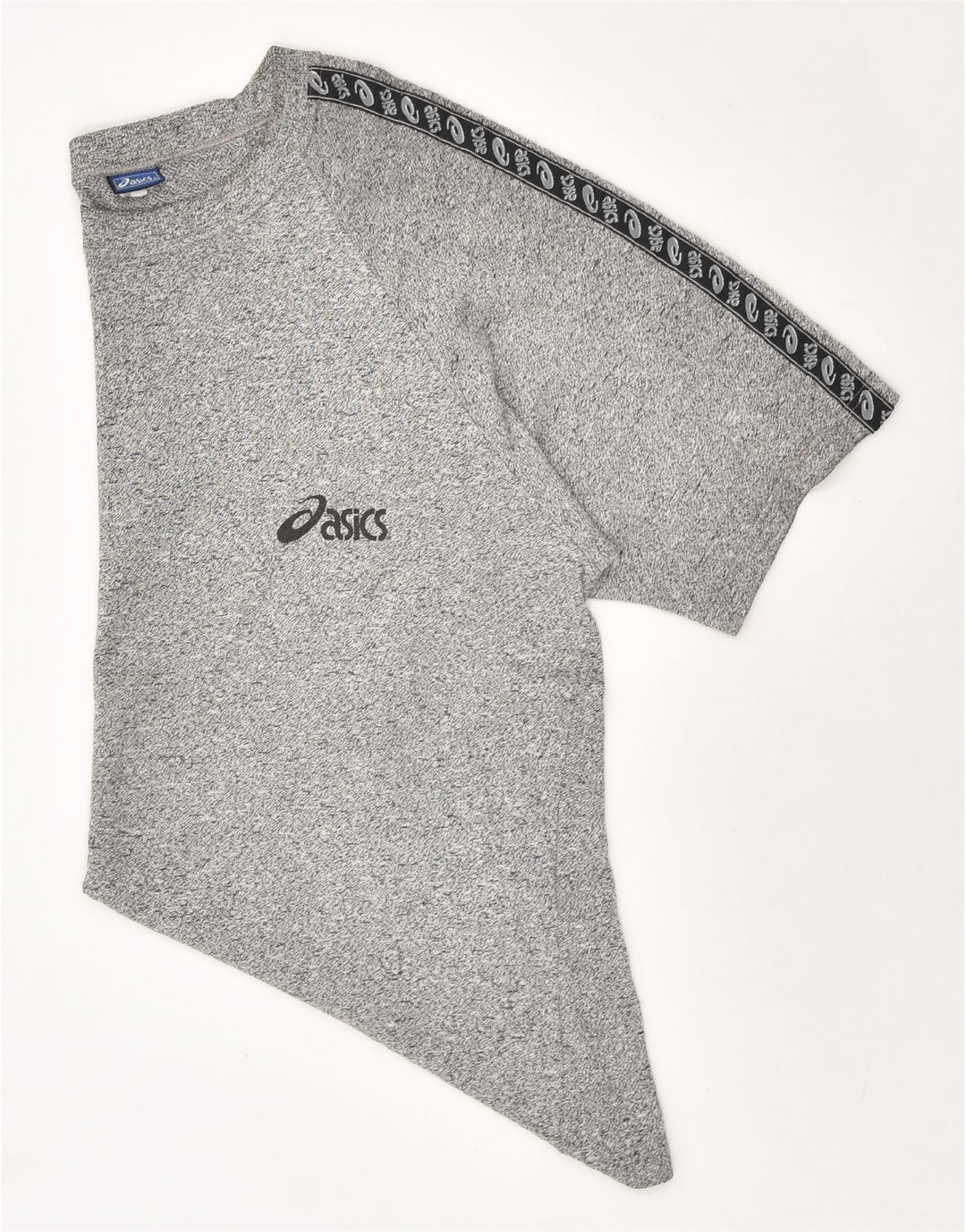 ASICS Womens T-Shirt Top XL Grey Flecked Cotton Vintage Asics and Second-Hand Asics from Messina Hembry 