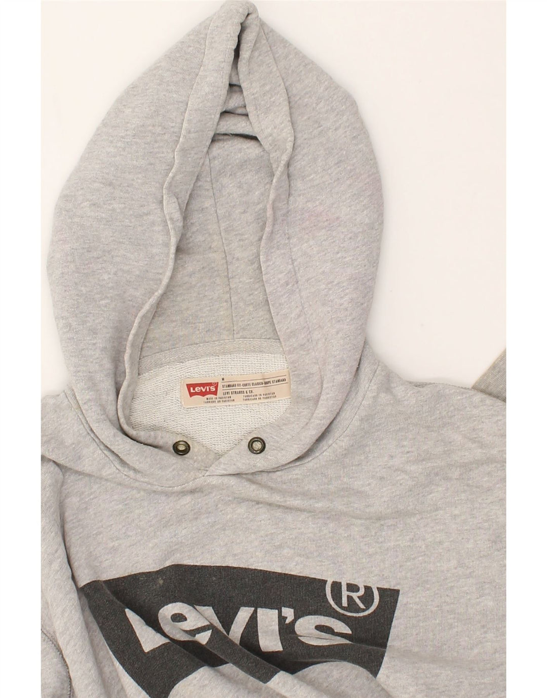 LEVI'S Mens Graphic Hoodie Jumper Medium Grey | Vintage Levi's | Thrift | Second-Hand Levi's | Used Clothing | Messina Hembry 