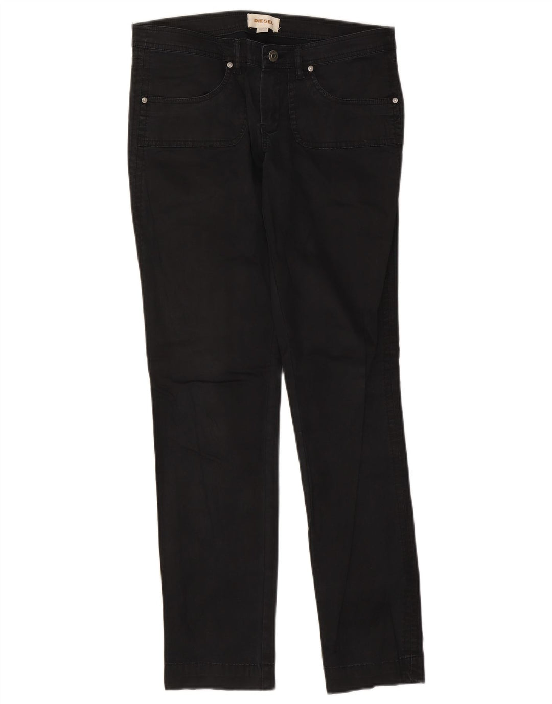 Diesel Dame Slim Jeans W29 L30 Sort Bomuld
