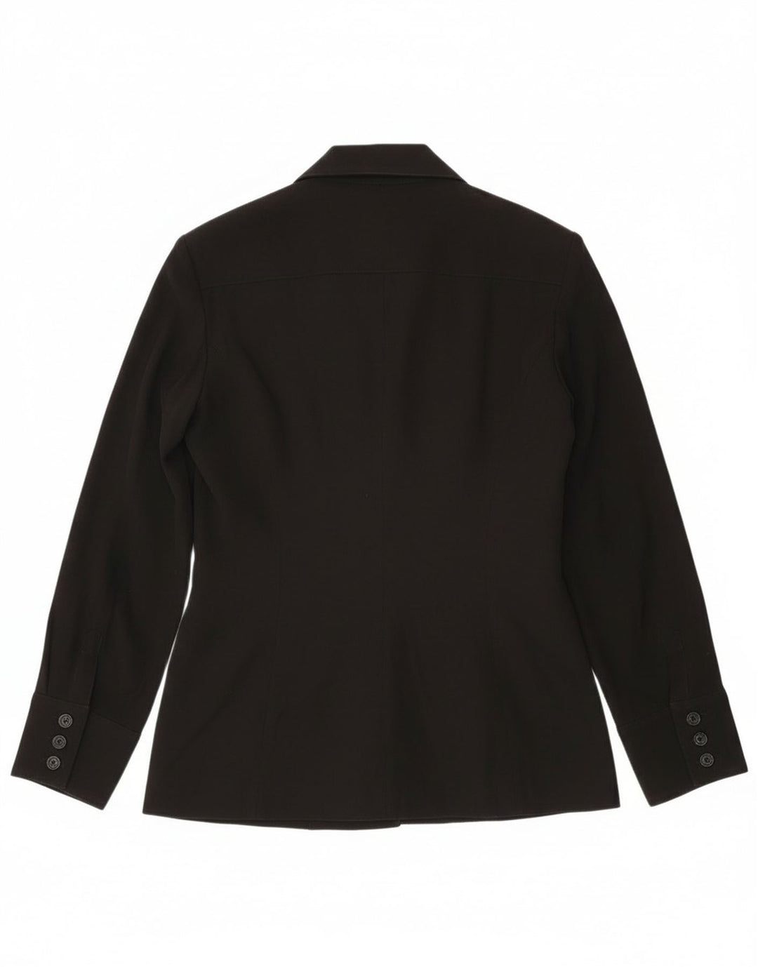 Vintage dame 6-knaps blazerjakke UK 14 Stor sort polyester