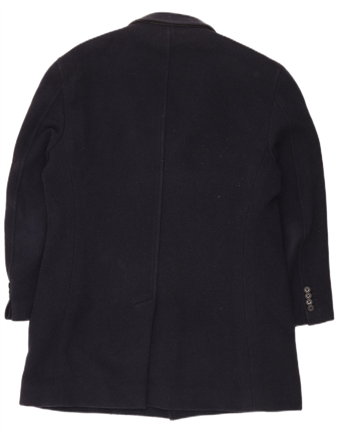 Fay Herre Overfrakke UK 40 Large Navy Blue Virgin Wool