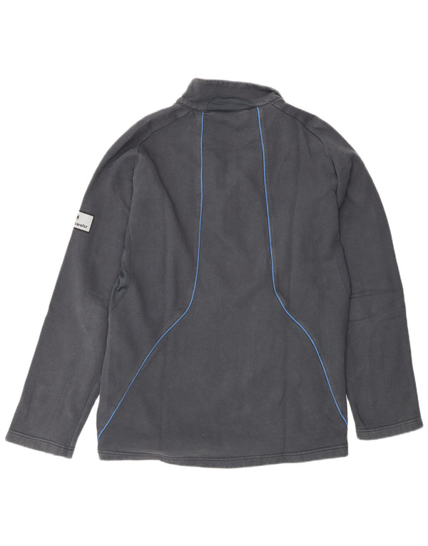 Adidas Sweatshirt med lynlås til mænd UK 42/44 Stor marineblå bomuld