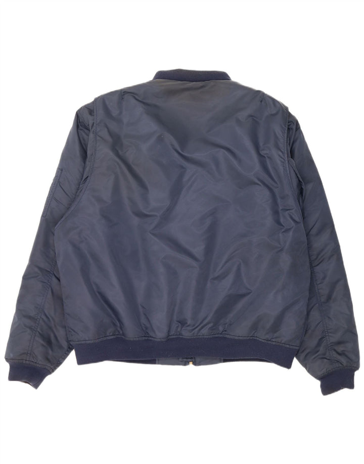 New Roads Bomberjakke til mænd UK 44 2XL Navy Blue Polyamid