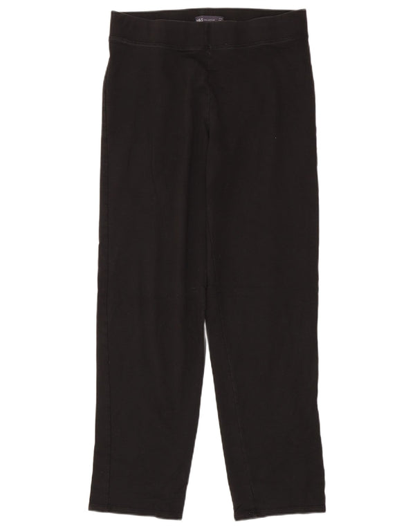 Marks & Spencer Dame Leggings UK 12 Medium Sort Bomuld