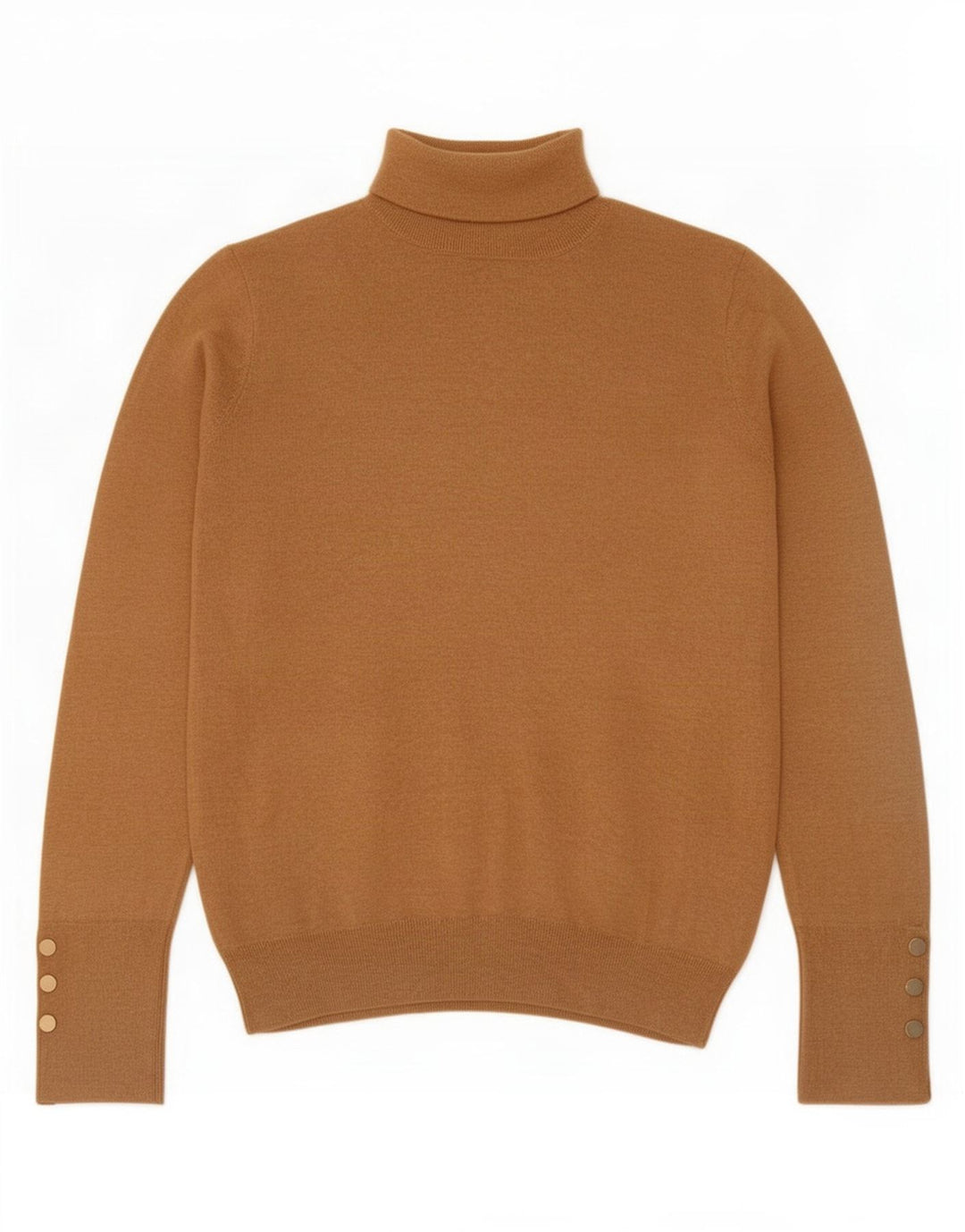 Zara Dame Roll Neck Jumper Sweater UK 14 Stor Beige Viscose