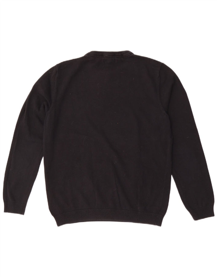 Jack & Jones herre sweater med rund hals, stor sort bomuld