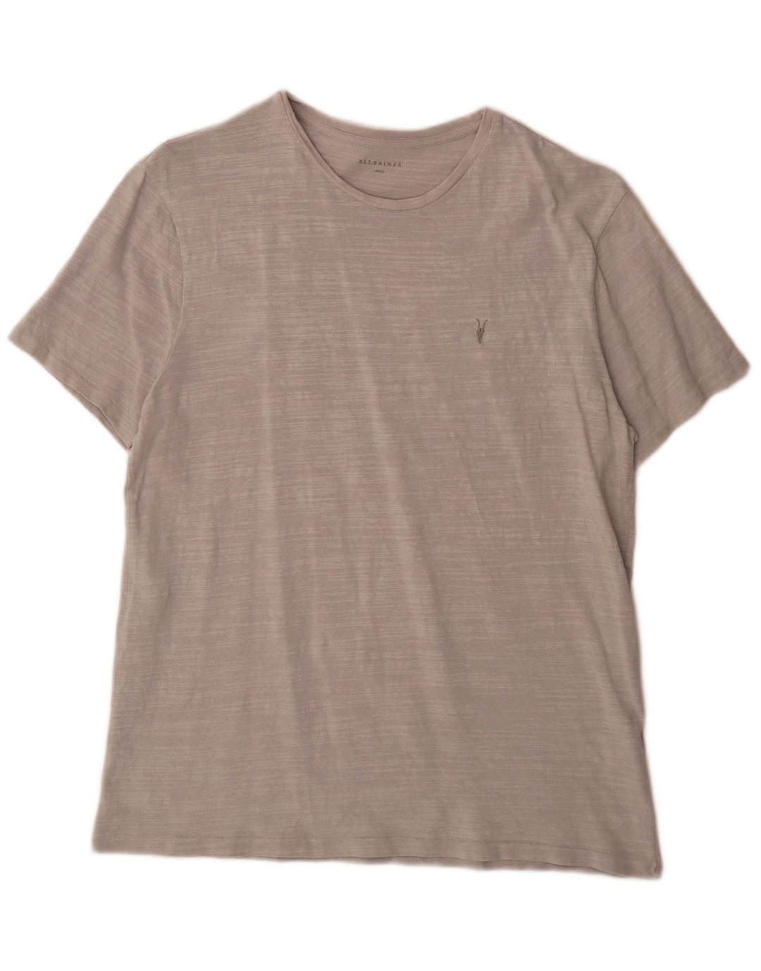 All Saints Herre T-Shirt Top Stor Grå Flecked Bomuld