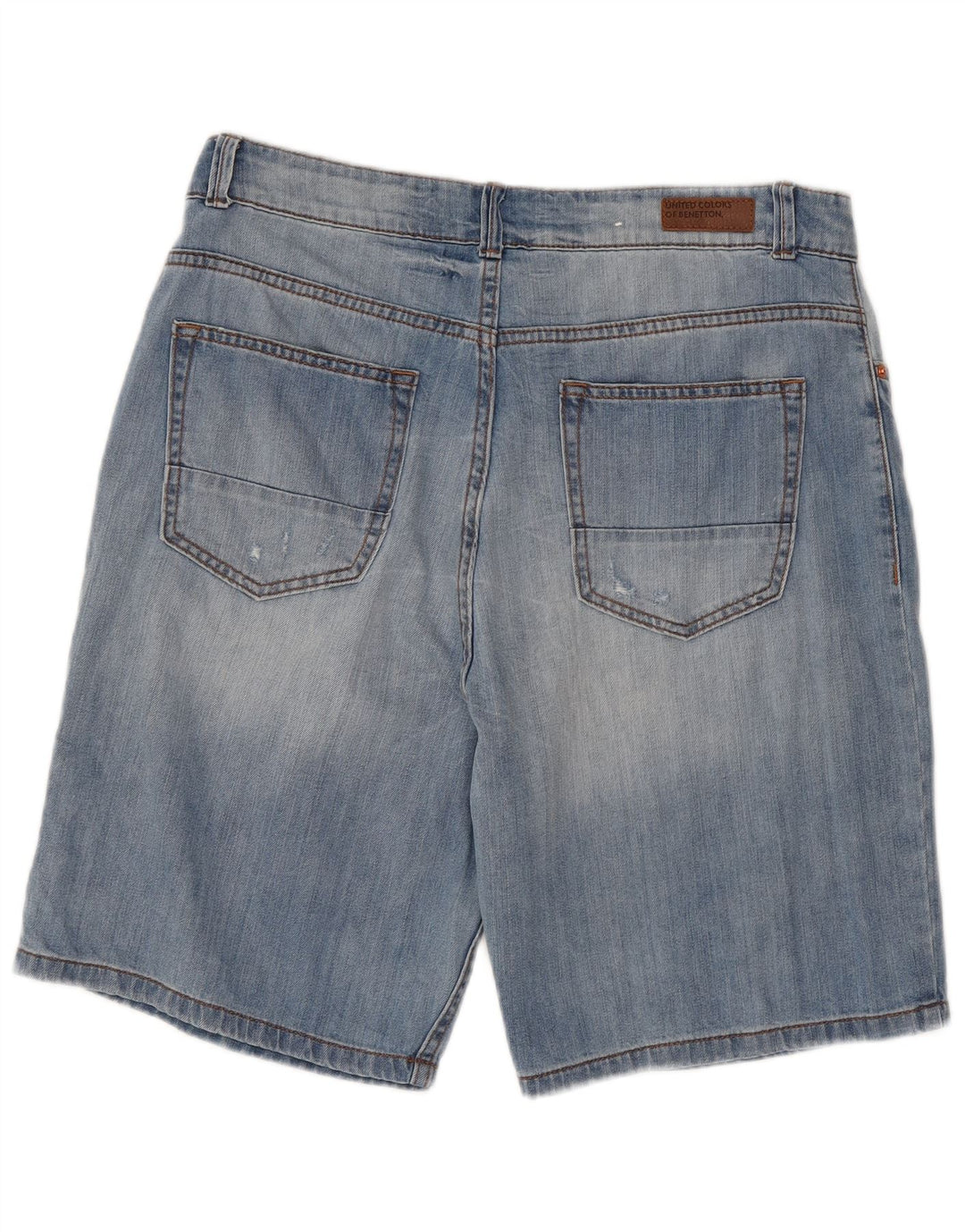BENETTON Denim Shorts til mænd W32 Medium Blue