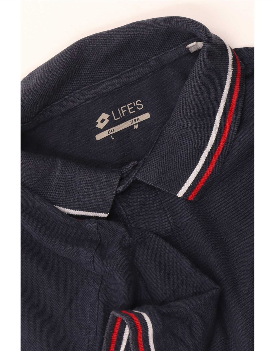 Lotto Herre Polo Shirt Medium Marineblå Stribet