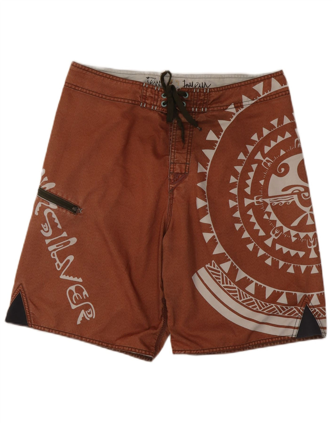 Quiksilver Herre grafiske svømmeshorts Medium Brun Geometrisk Polyester