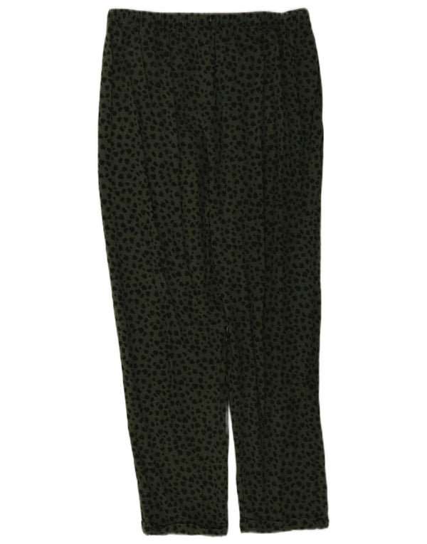 Marks & Spencer Damebukser UK 12 Medium W32 L26 Green Animal Print