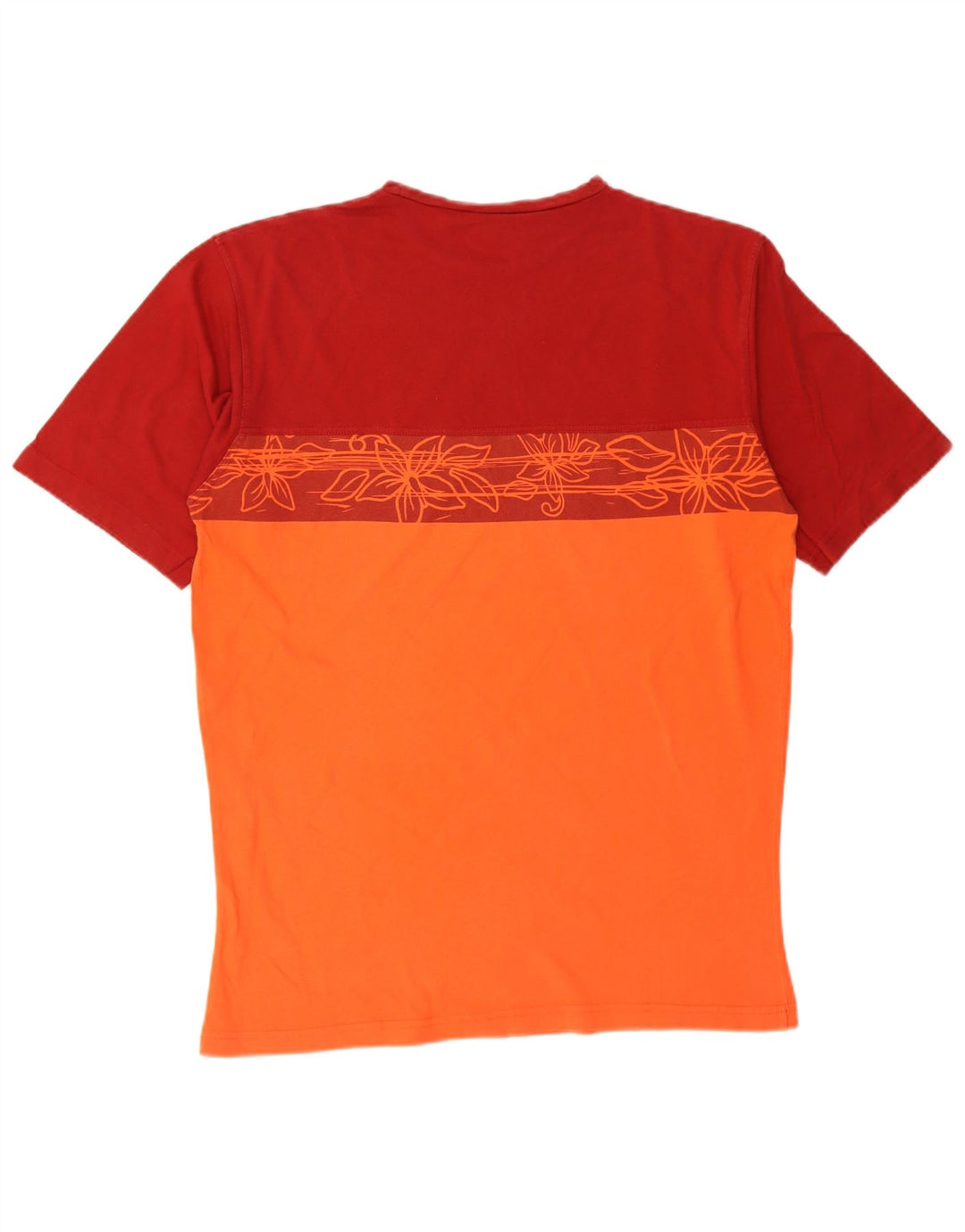 Asics Herre Grafisk T-Shirt Top Stor Orange Colourblock