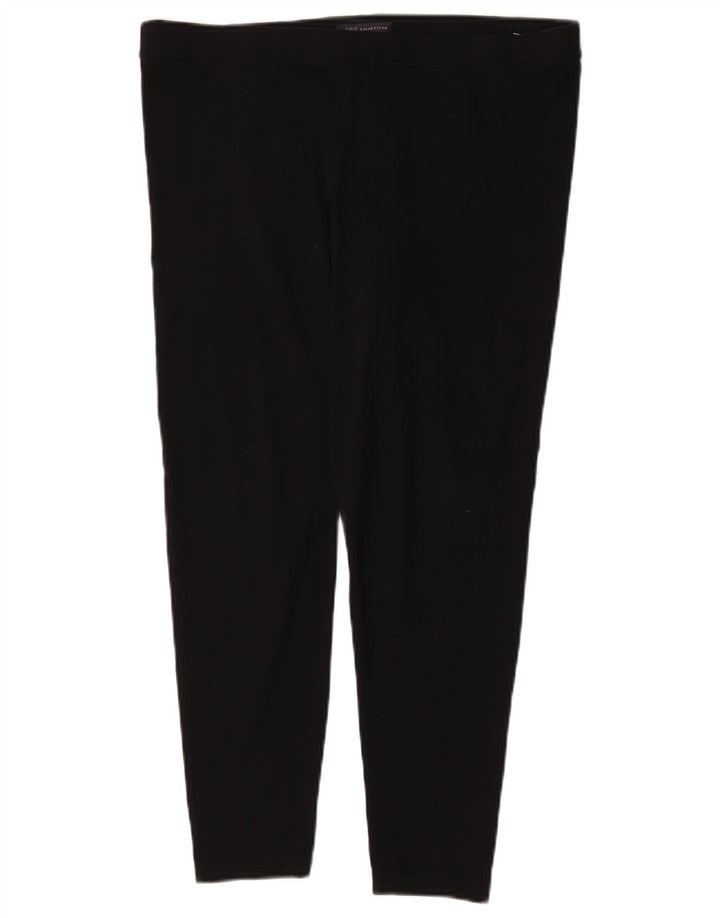 Marks & Spencer Korte Leggings til kvinder UK 18 XL Sort Bomuld