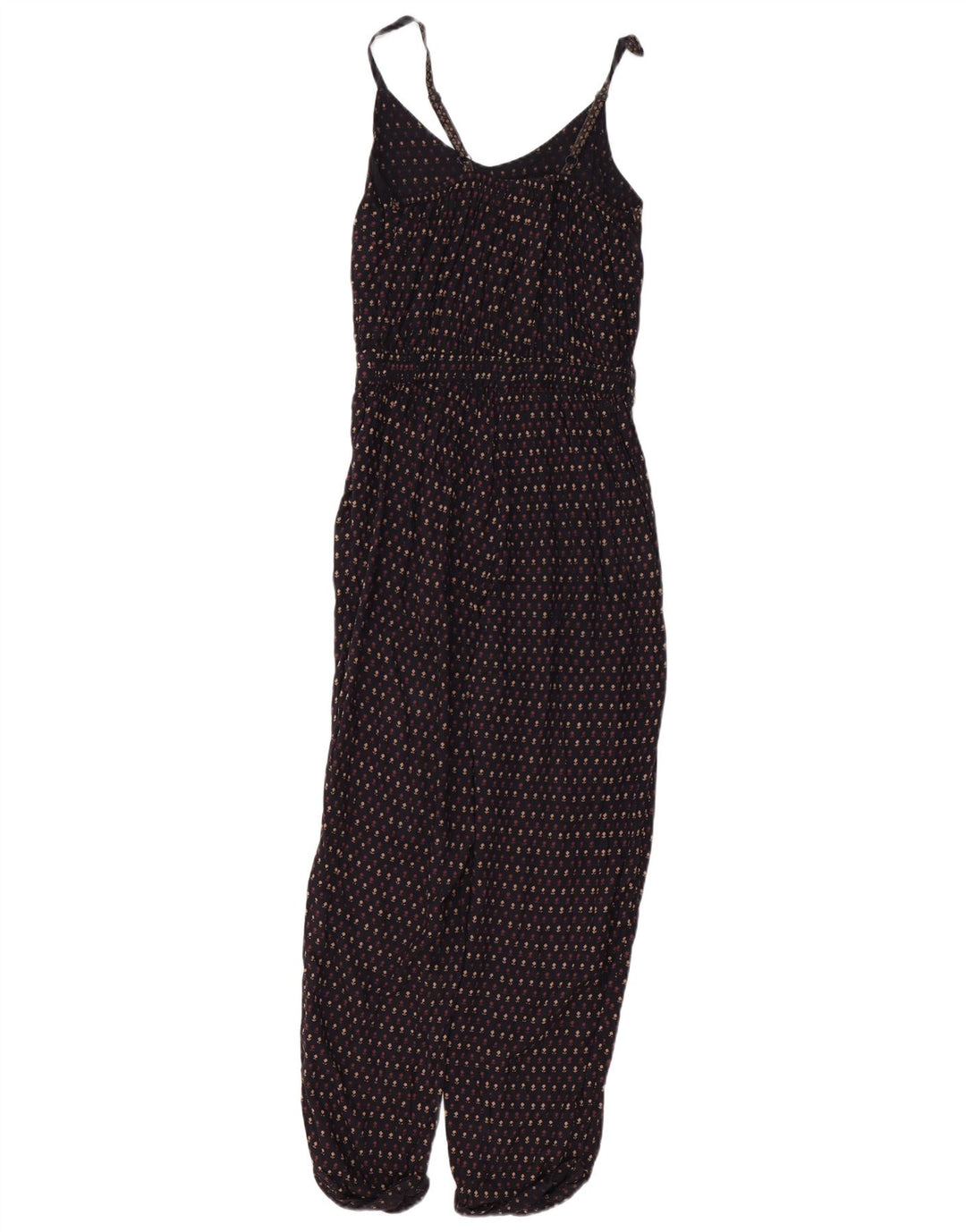 FAT FACE Dame Jumpsuit UK 6 XS Navy Blue Floral Viscose