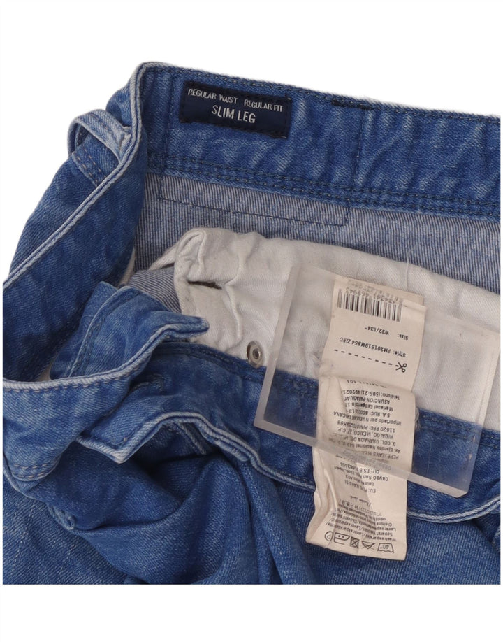 PEPE Jeans Herre Regular Fit Slim Jeans W32 L34 Blå Bomuld