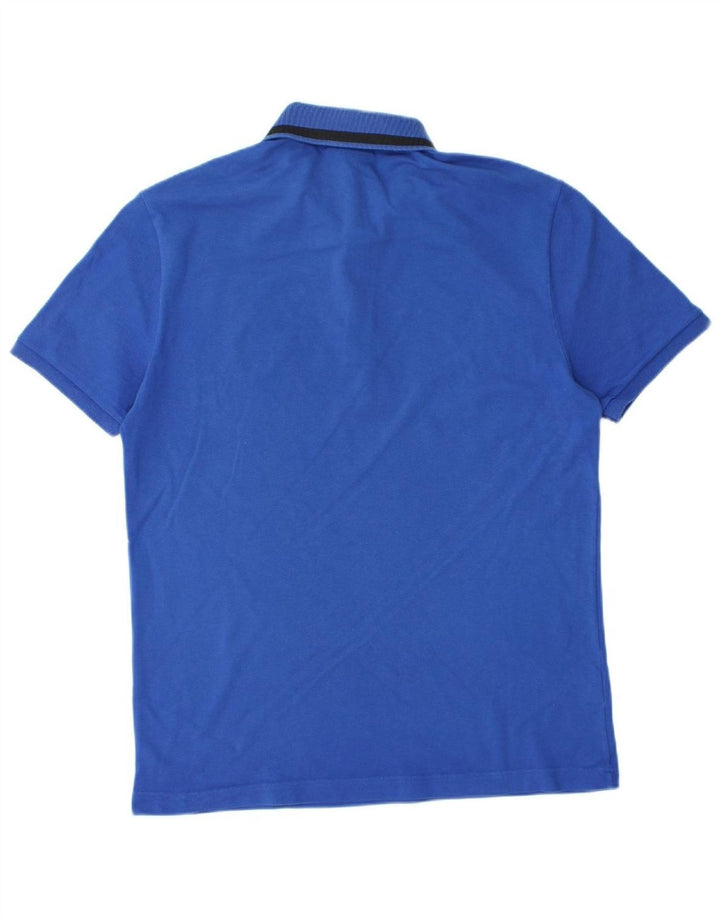 LACOSTE Mens Slim Fit Polo Shirt Size 5 Large Blue Cotton