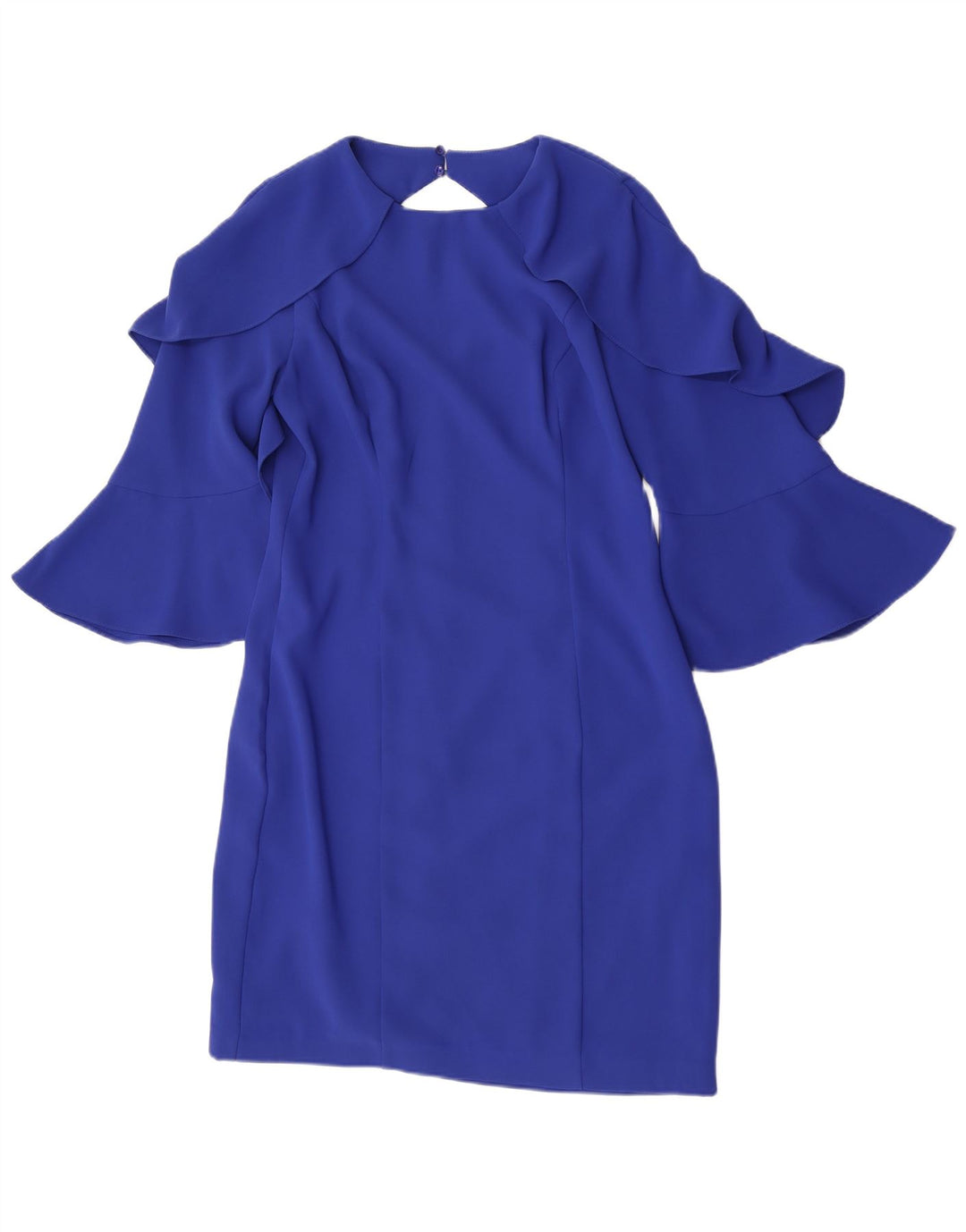 Coast Womens 3/4-ærmet kappekjole UK 12 Medium Blue Polyester