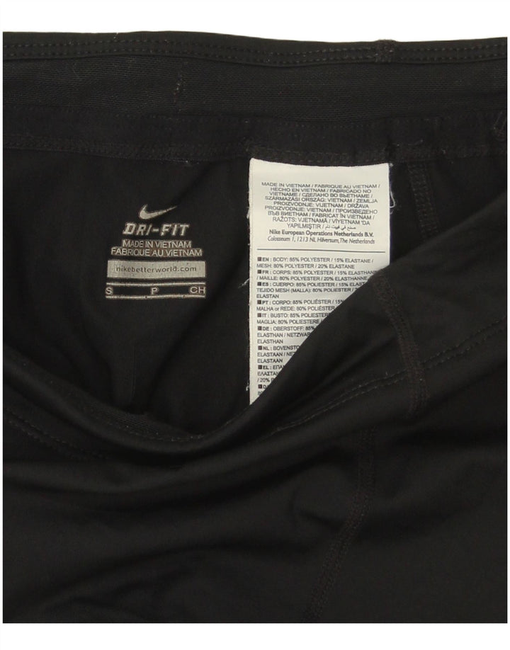 NIKE Womens Dri Fit Leggings UK 8 Small Black Polyester