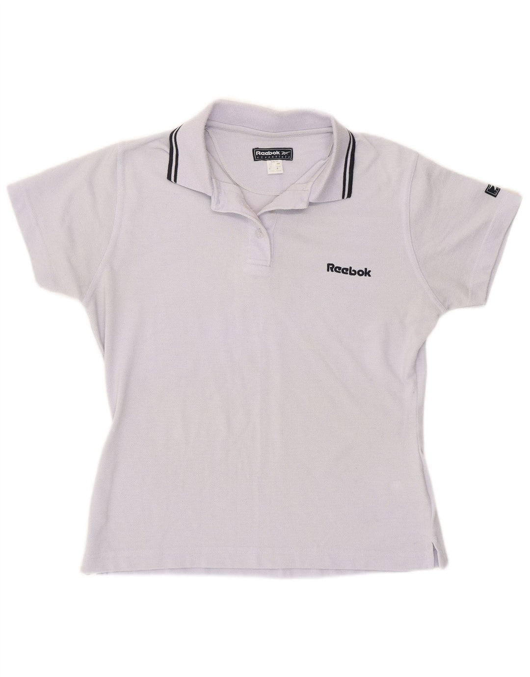 Reebok Dame Polo Shirt UK 14 Large Purple Polyester