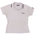 Reebok Dame Polo Shirt UK 14 Large Purple Polyester