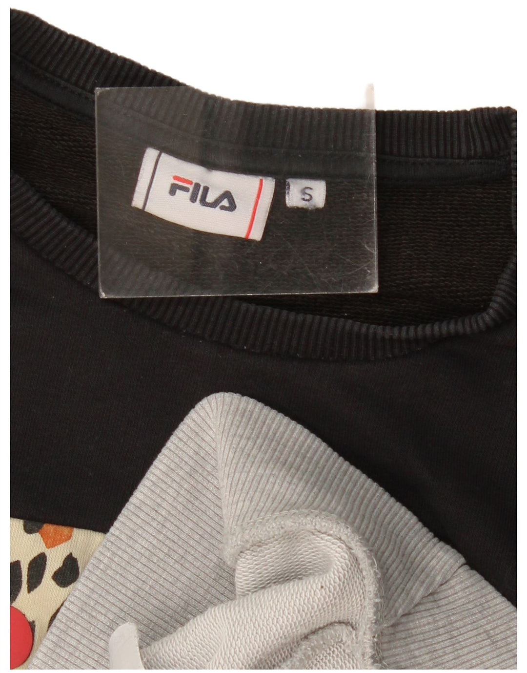 Fila Dame Grafisk Sweatshirt Jumper UK 10 Lille Flerfarvet