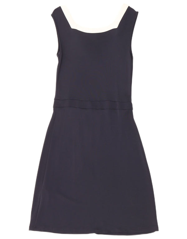 Max & Co. Dame Ærmeløs A-Line Kjole UK 8 Small Navy Blue Viscose