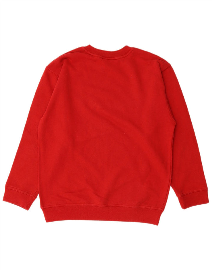 TIMBERLAND Boys Graphic Sweatshirt Jumper 9-10 Years Red Cotton
