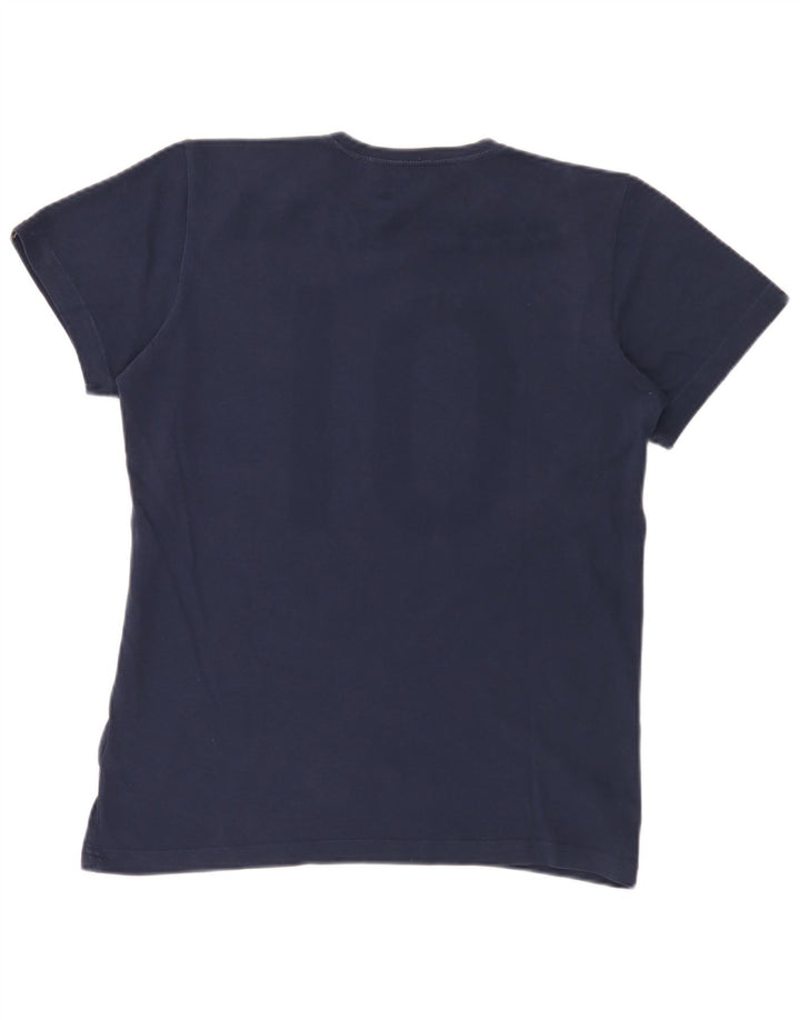 Adidas Grafisk T-shirt top til mænd, lille marineblå bomuld