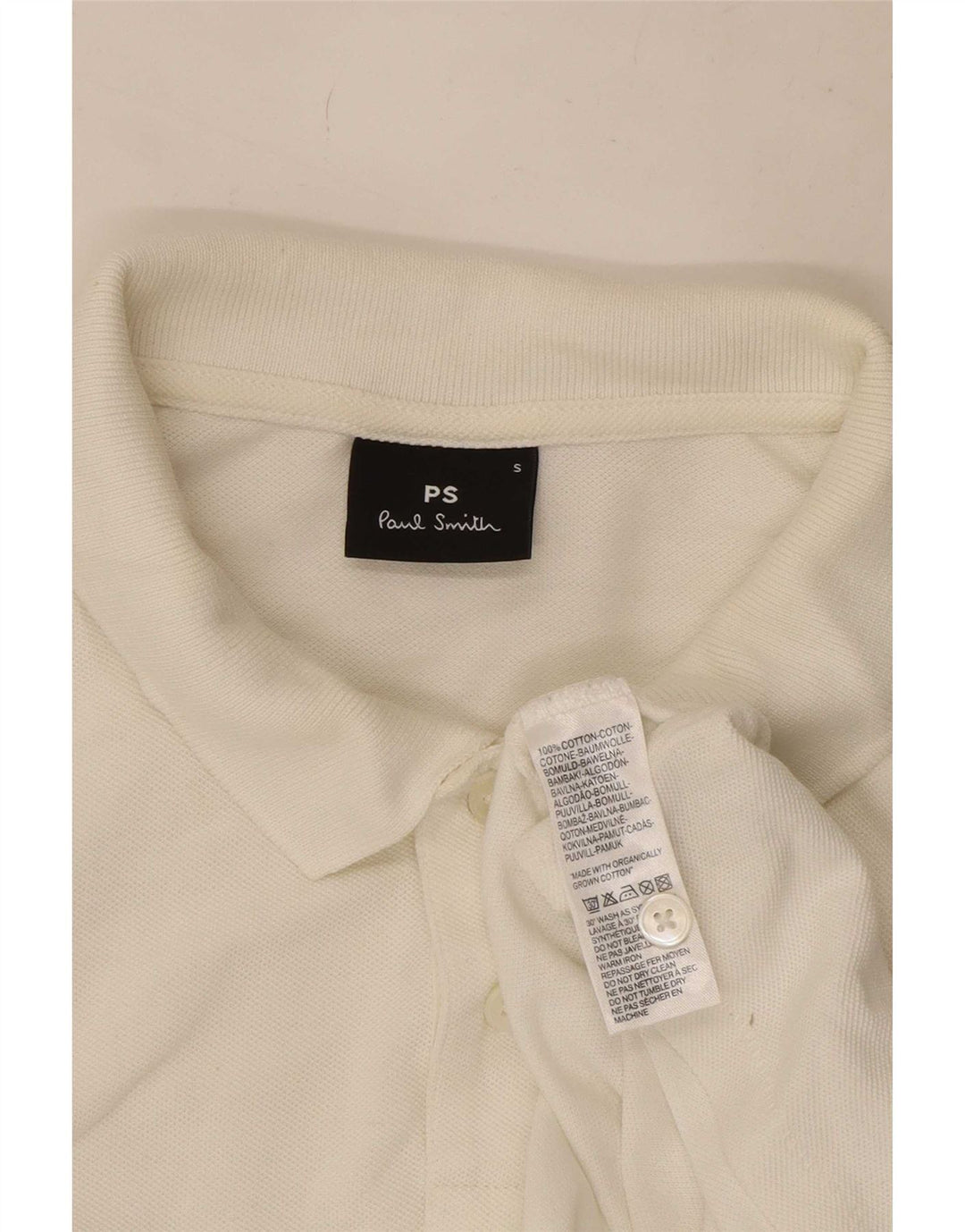 Paul Smith herre poloskjorte lille hvid bomuld