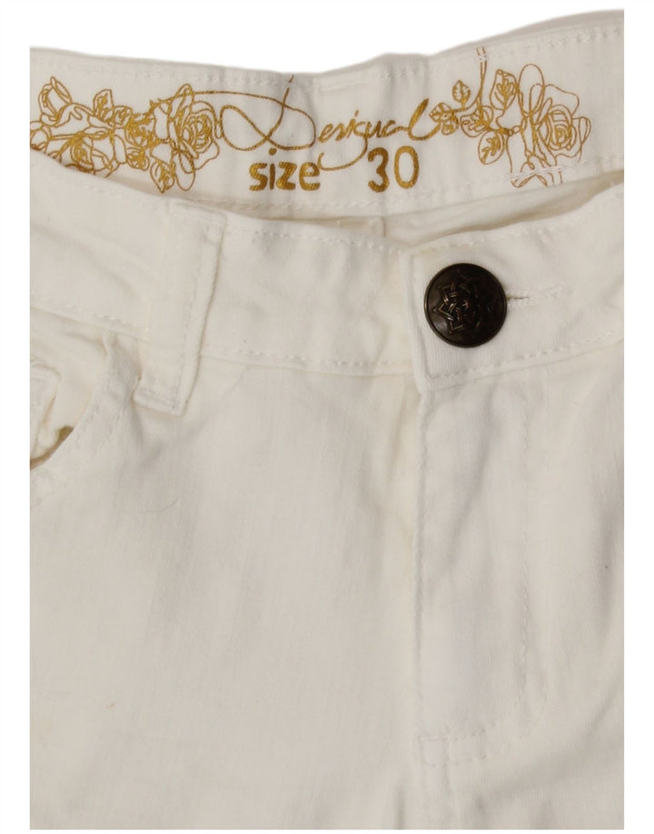 Desigual koniske jeans til kvinder W30 L27 hvid bomuld