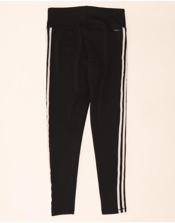 ADIDAS Womens Climalite Leggings UK 12/14 Medium Black Polyester