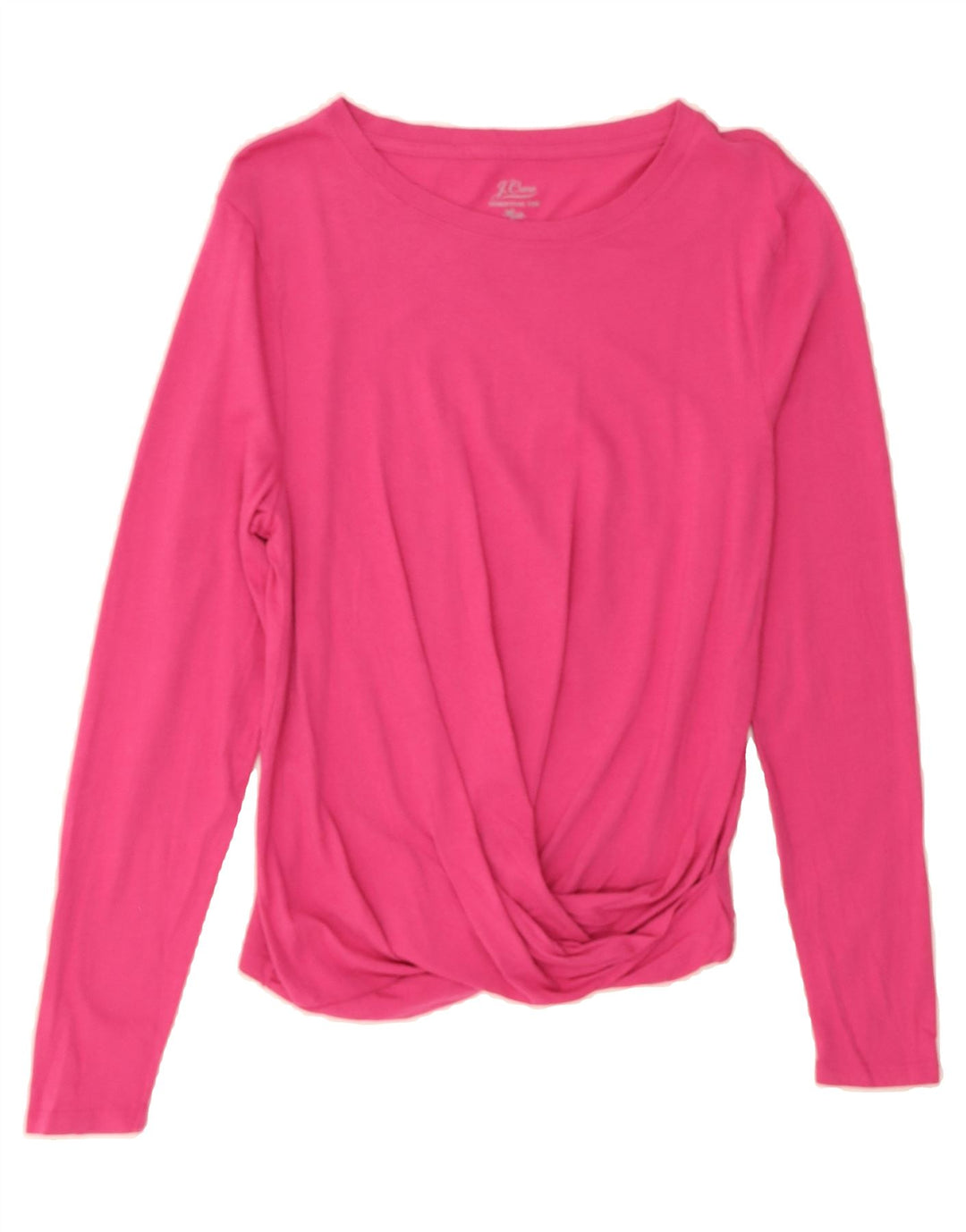 J. CREW Womens Long Sleeve Blouse Top UK 12 Medium Pink Cotton Vintage J. Crew and Second-Hand J. Crew from Messina Hembry 