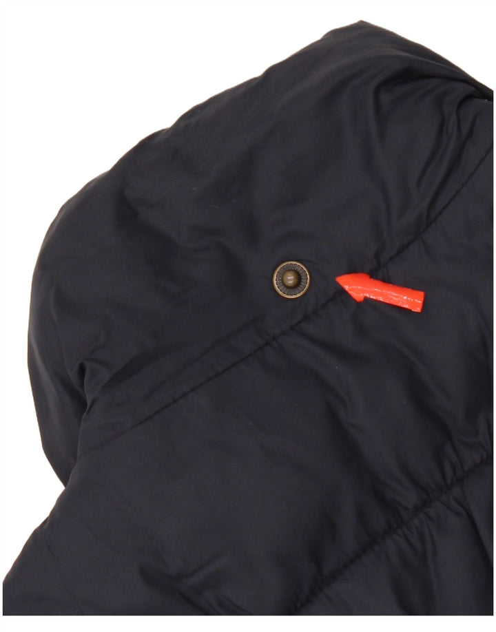 Barbour Womens Polstret Gilet UK 8 Small Navy Blue Polyamide