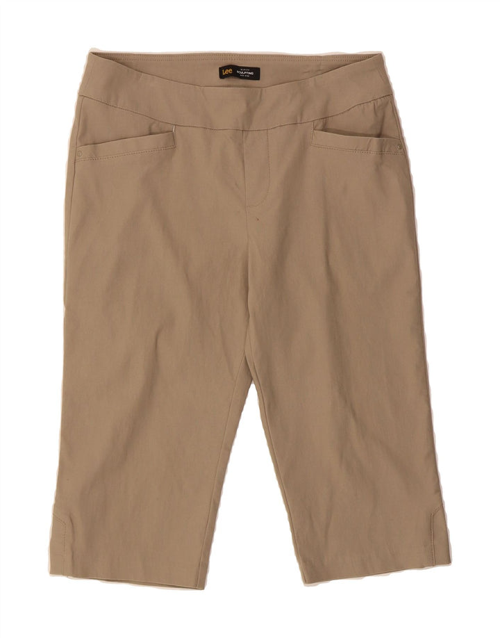 LEE Womens Sculpting Mid Rise Bermuda Shorts US 10 Large W34  Beige Vintage Lee and Second-Hand Lee from Messina Hembry 