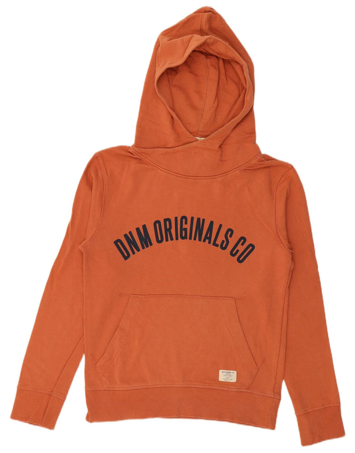 JACK & JONES Grafisk hættetrøje til mænd, lille orange