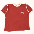 PUMA Mens T-Shirt Top Medium Burgundy Vintage Puma and Second-Hand Puma from Messina Hembry 